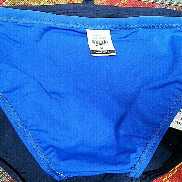 Speedo Men's Sapphire Blue 4" Swimsuit Bikini NEW - Picture 5 of 6